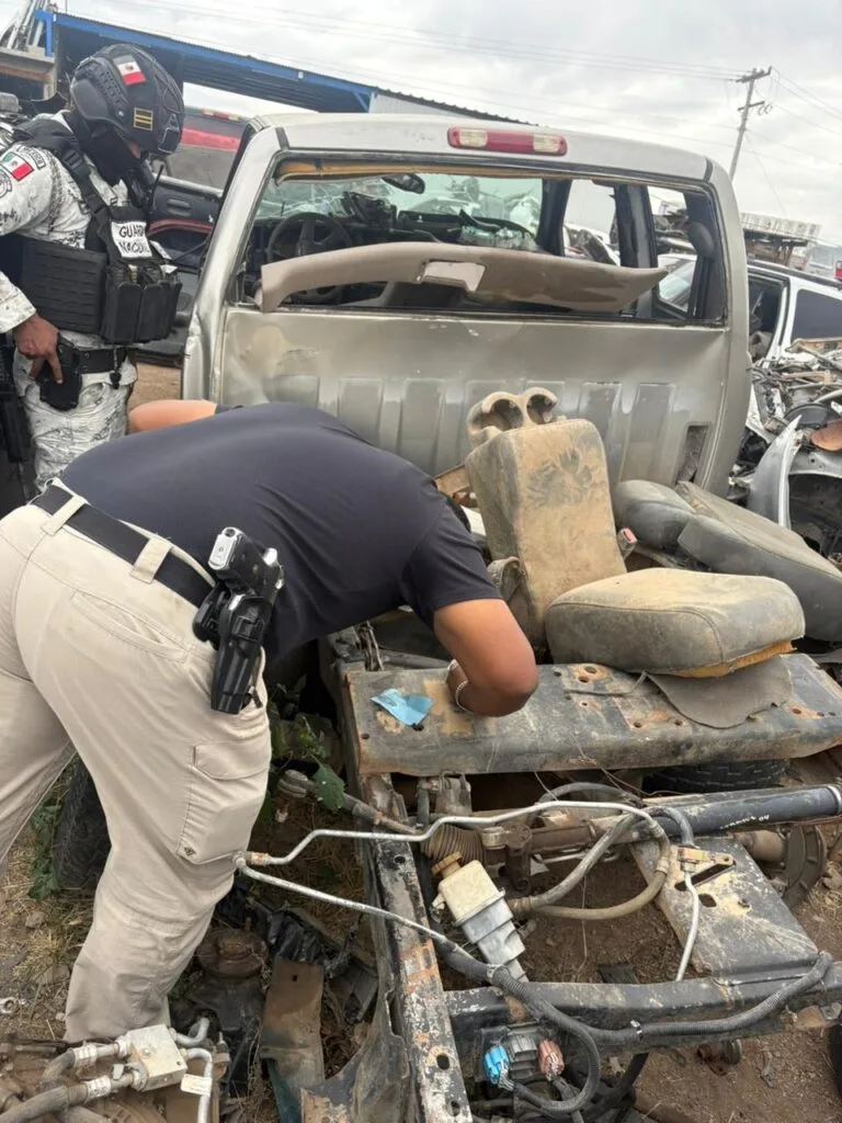 Fiscalía inspecciona yonkes en Parral contra robo de autos - imagen 1