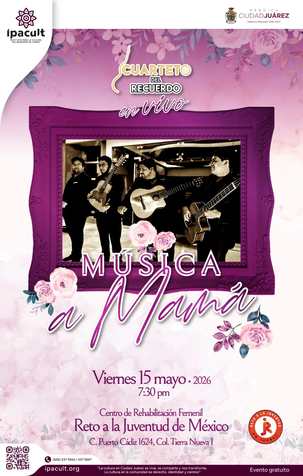 Cuarteto del Recuerdo llevará música romántica a mujeres en rehabilitación por el Día de las Madres en Juárez - imagen 3
