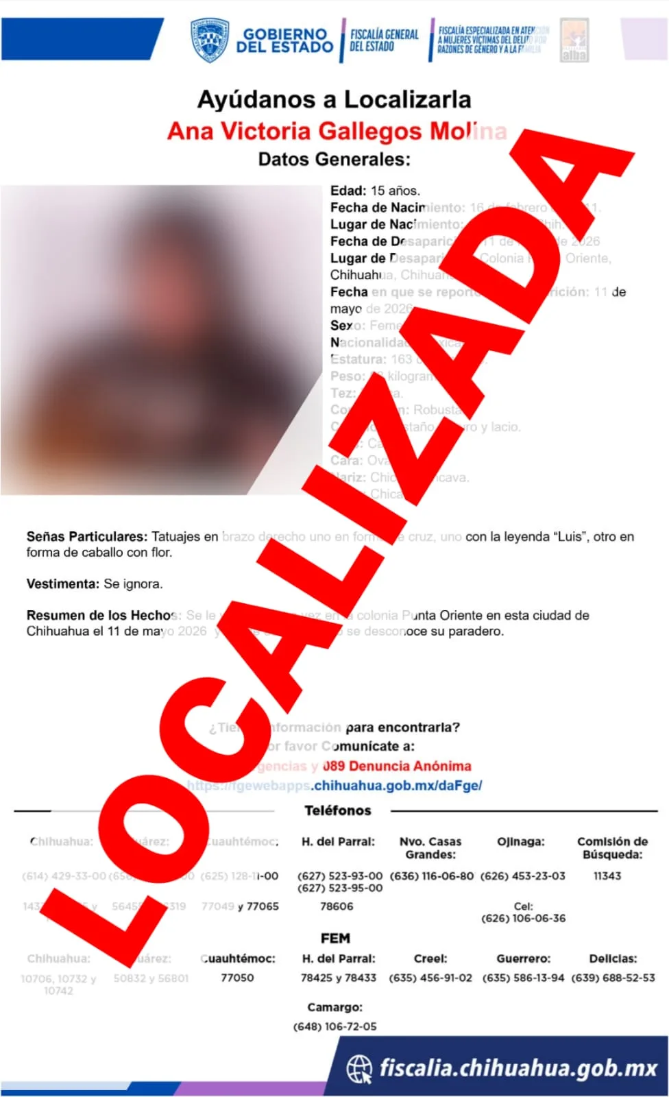 Fiscalía de Chihuahua localiza a seis personas reportadas como ausentes, todas sanas y salvas - imagen 2