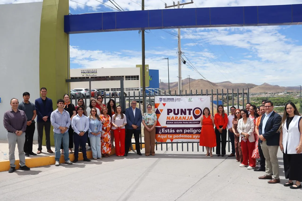 ICHMujeres instala un Punto Naranja en la Universidad Politécnica de Chihuahua