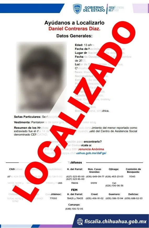 Localizan a dos adolescentes con reporte de ausencia en Chihuahua - imagen 1
