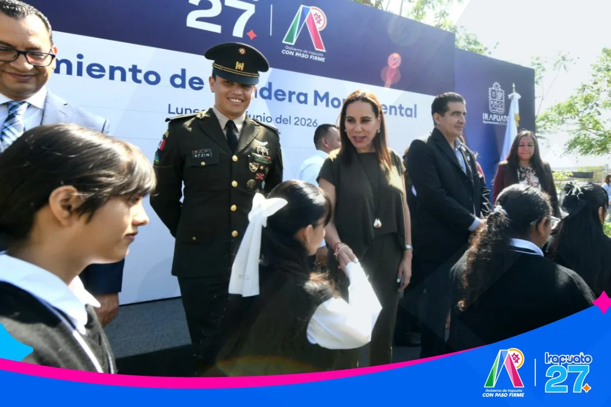 Irapuato conmemora el inicio de junio con izamiento de bandera monumental y fortalecimiento cívico - imagen 4