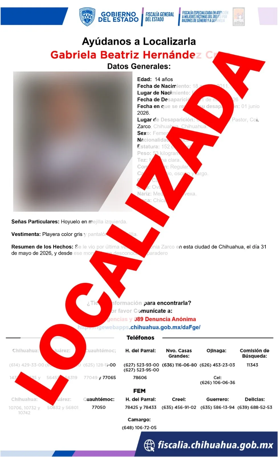 Localizan a dos adolescentes con reporte de ausencia en la ciudad de Chihuahua