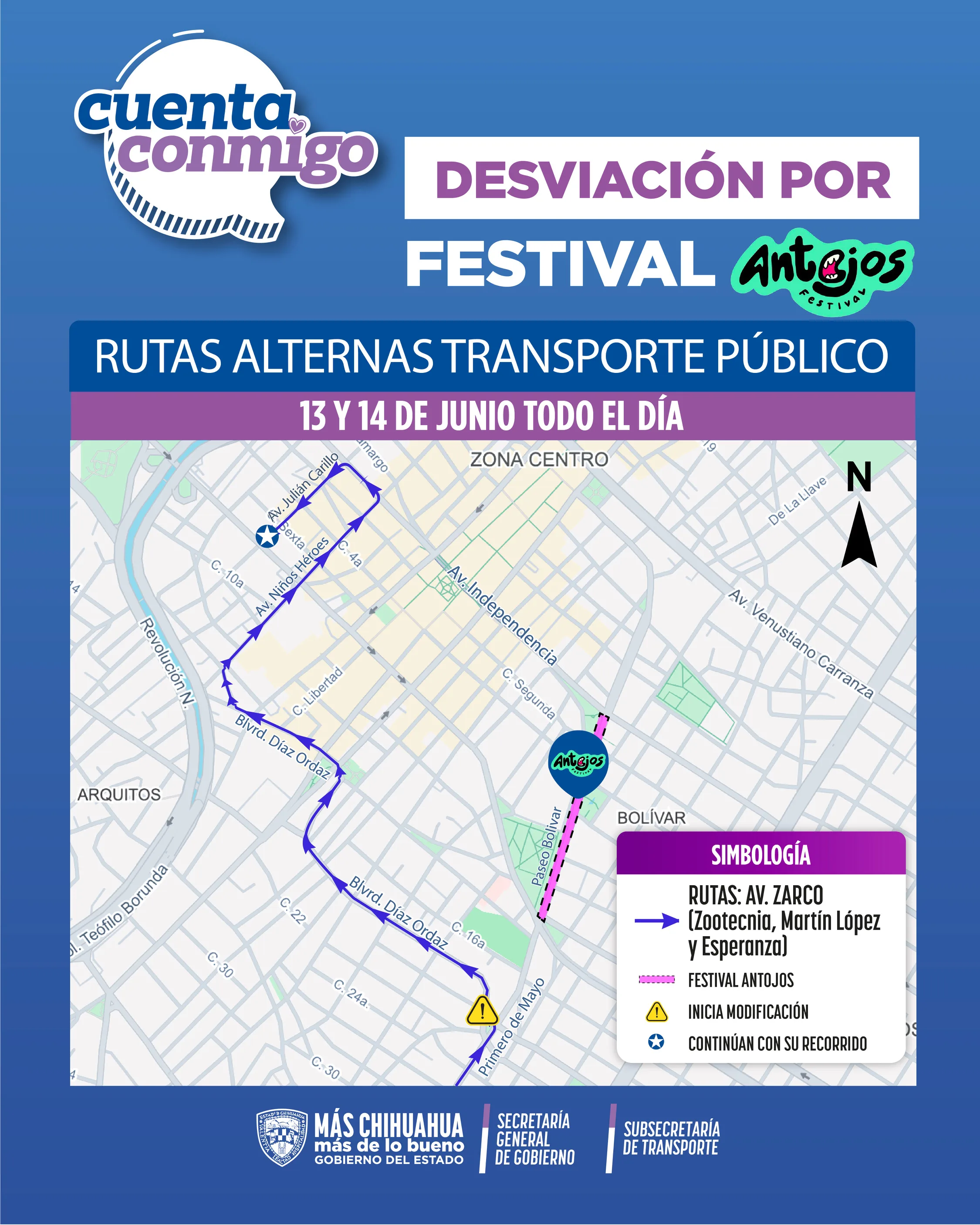 Habrá desvíos en rutas urbanas por el Festival Antojos en la capital - imagen 1