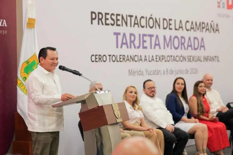 Yucatán lanza campaña 'Tarjeta Morada' para combatir la explotación sexual infantil - imagen 1