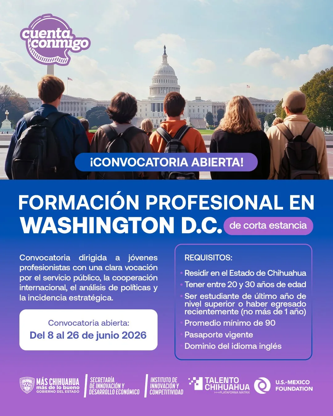 Abren convocatoria para una estancia profesional de hasta tres meses en Washington D.C. - imagen 1