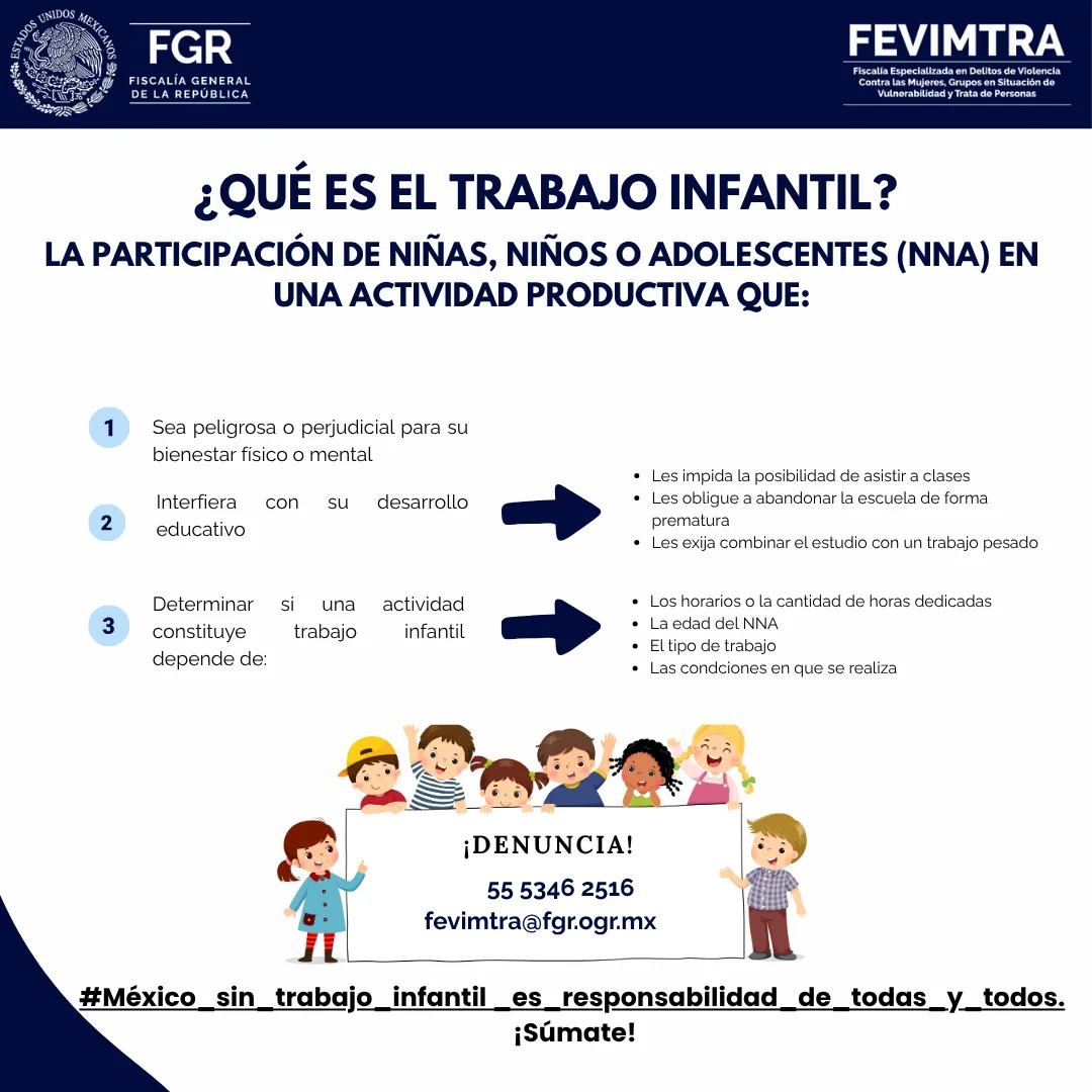FGR lanza campaña para prevenir el trabajo infantil en México con motivo del Día Mundial - imagen 4