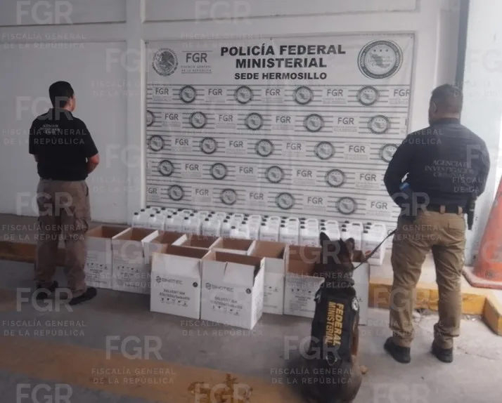 FGR de Sonora asegura 200 litros de metanfetamina en Hermosillo - imagen 2
