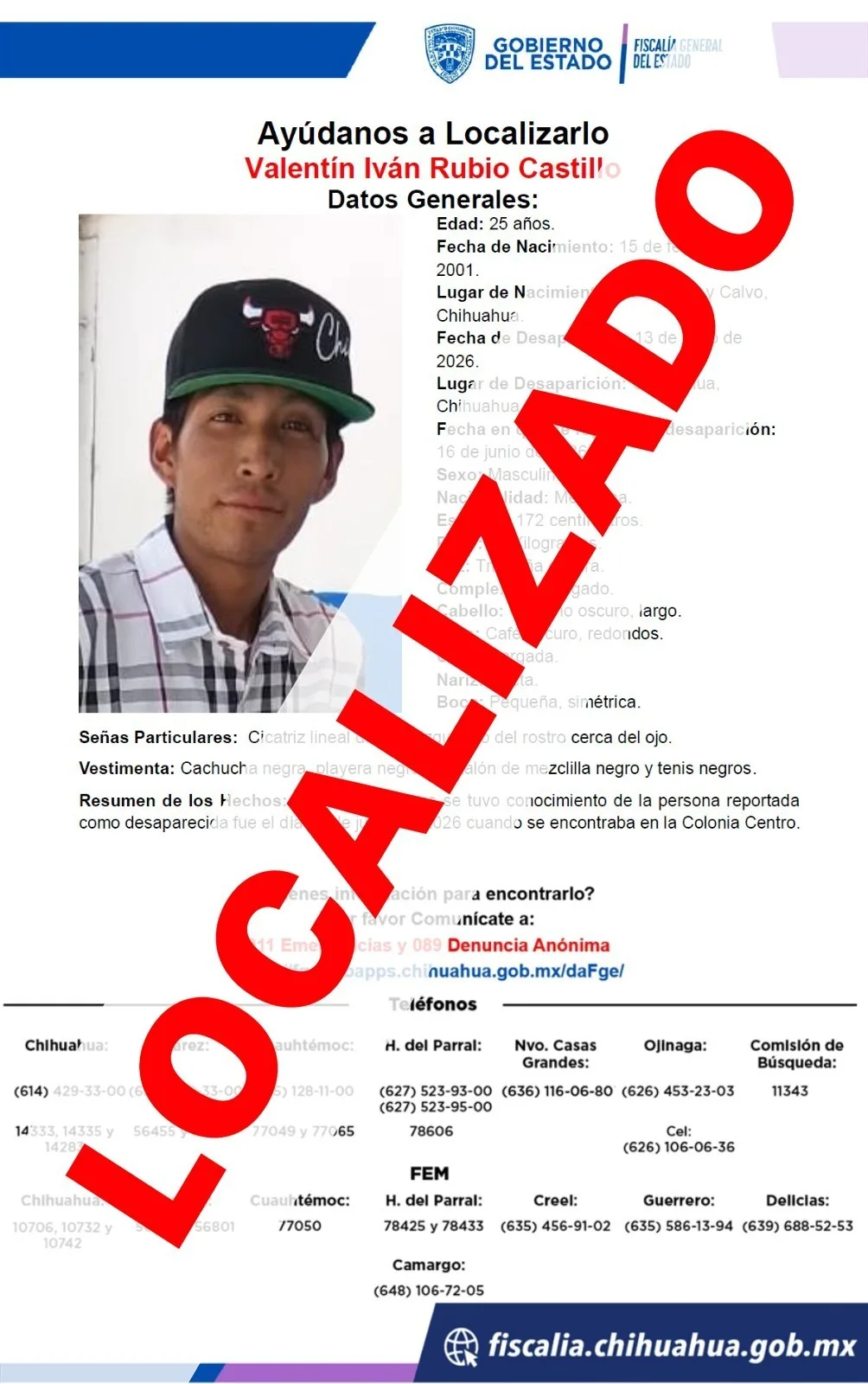 Localizan en Chihuahua a tres hombres con reporte de ausencia en Delicias, Meoqui y la capital - imagen 2