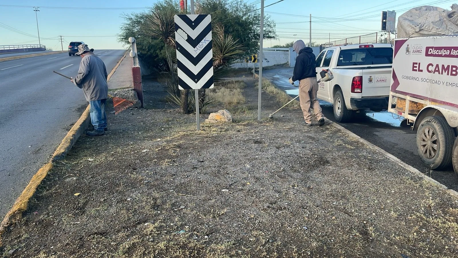 Servicios Públicos realiza mantenimiento en áreas verdes del Puente del Trébol en Torreón - imagen 11