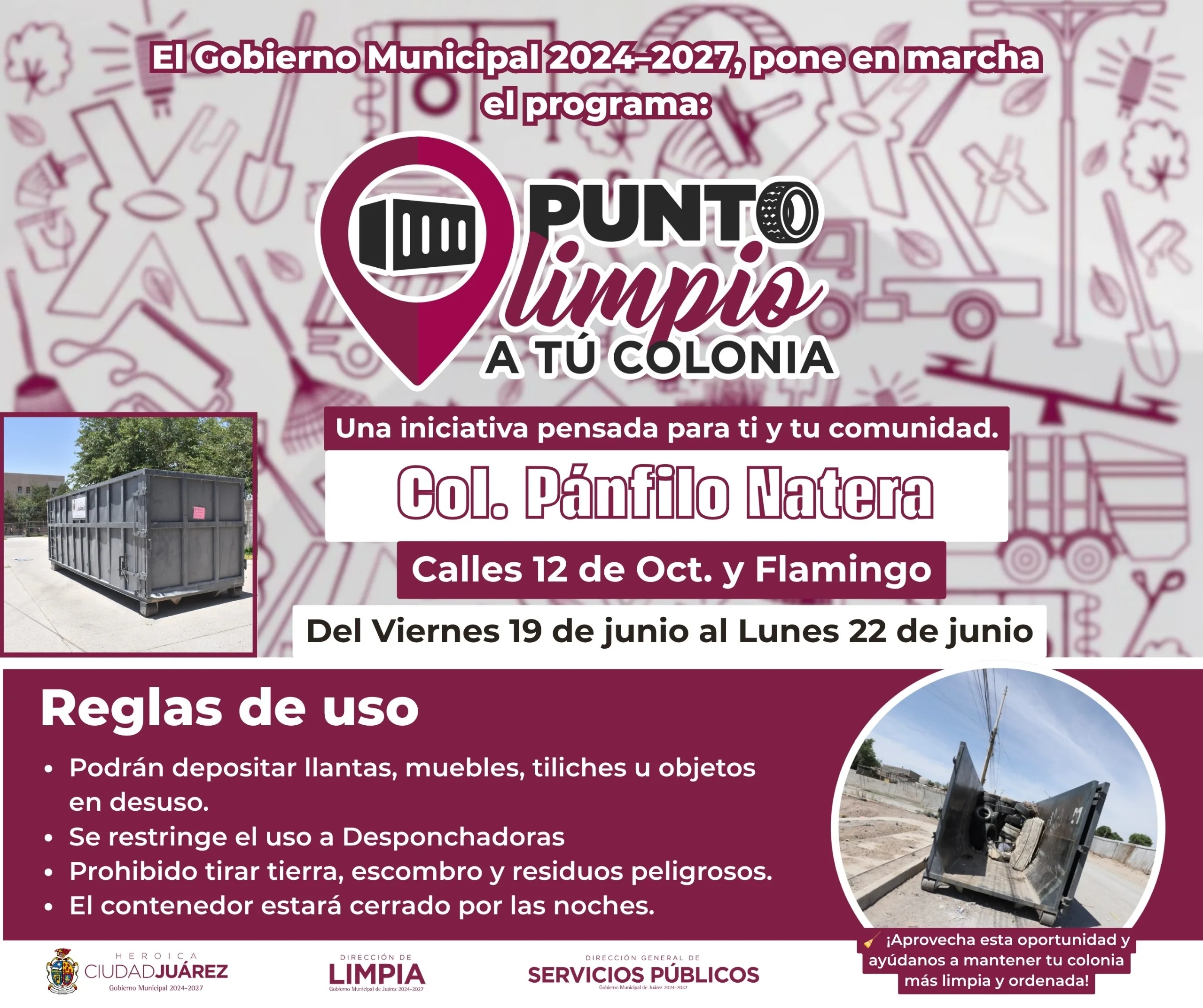 Instalan Puntos Limpios en cuatro sectores para residuos voluminosos en la ciudad - imagen 1