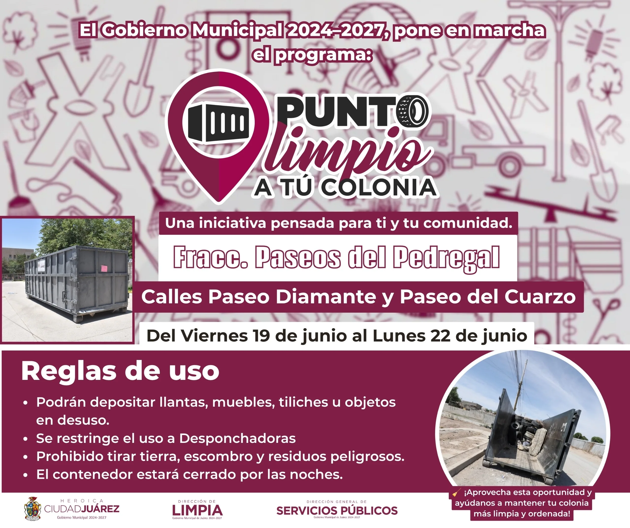 Instalan Puntos Limpios en cuatro sectores para residuos voluminosos en la ciudad - imagen 2
