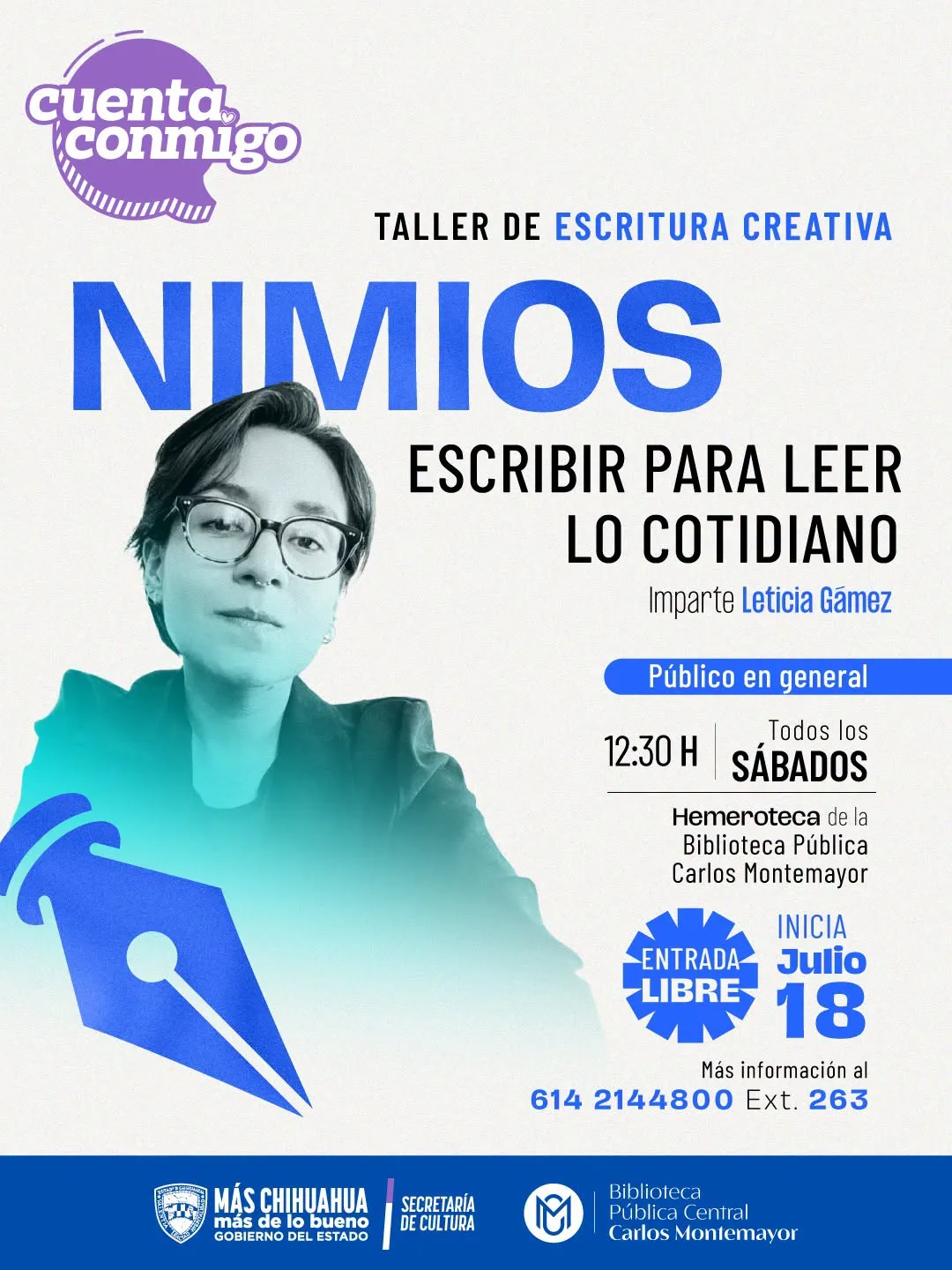Secretaría de Cultura invita al taller gratuito de escritura “Nimios” en Chihuahua - imagen 3