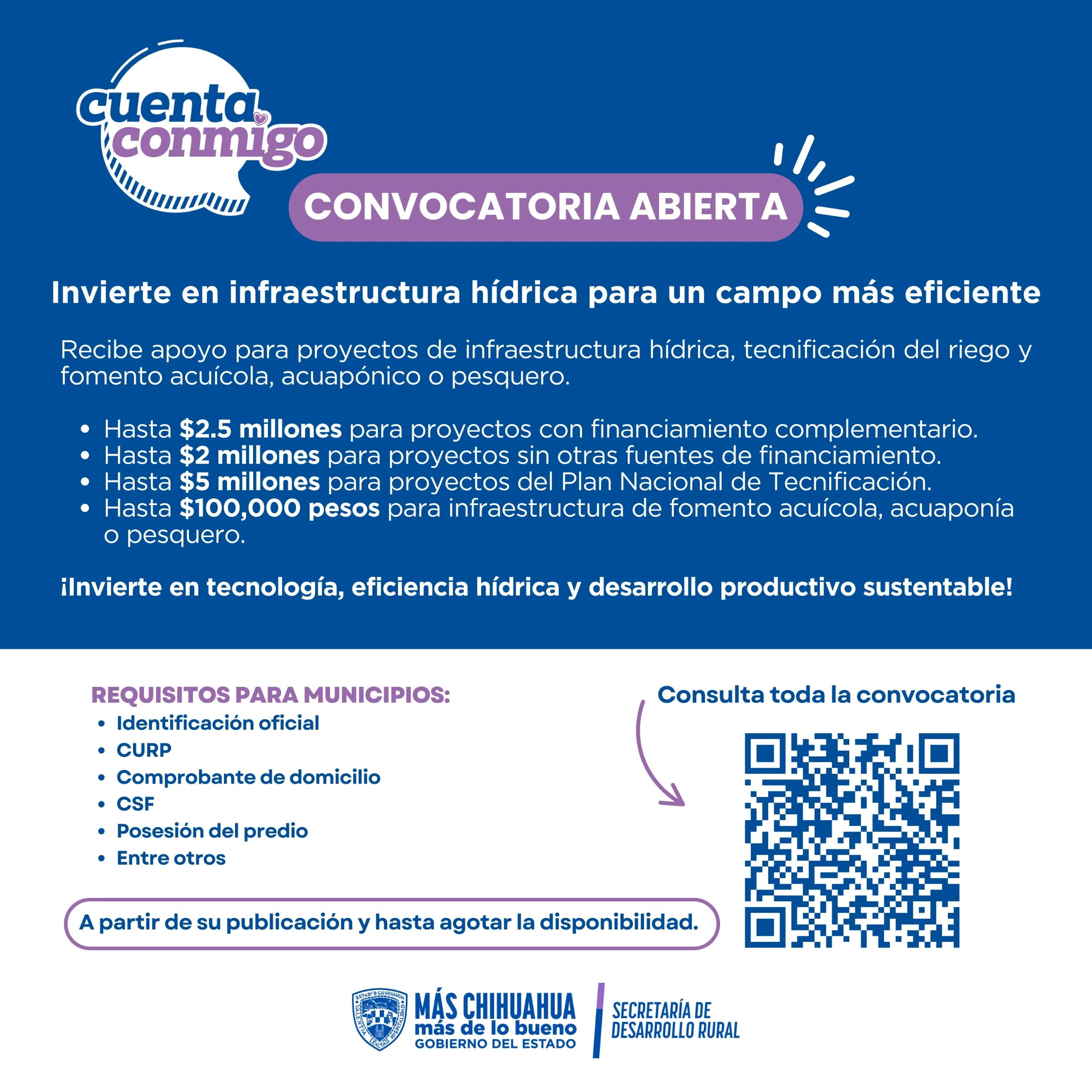 Abren convocatoria de apoyos para infraestructura hídrica en el sector rural de Chihuahua - imagen 5