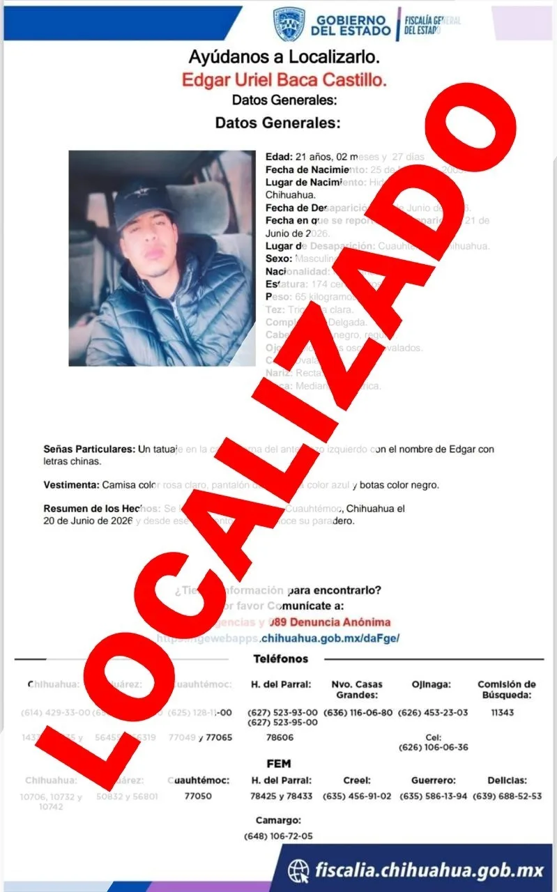 Localizan en Cuauhtémoc a cuatro personas reportadas ausentes, entre ellas dos menores de edad - imagen 1