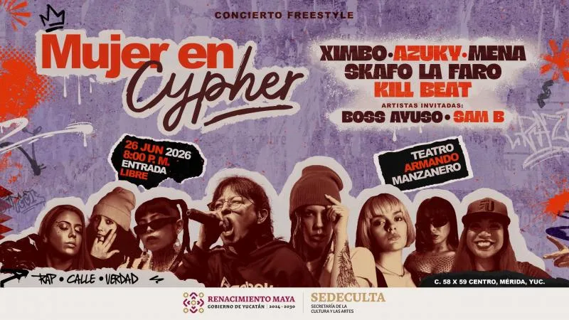Mujer Cypher presenta rap y freestyle femenino en el Teatro Armando Manzanero de Mérida - imagen 2