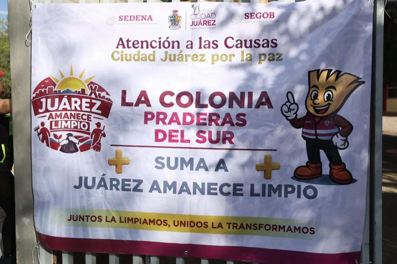 Vecinos de Praderas del Sur convocados a jornada de limpieza Juárez Amanece Limpio - imagen 3