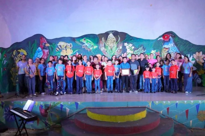 Niñas y niños de Paaxil Kuxtal protagonizan concierto en la Concha Acústica de Tixpéhual - imagen 3