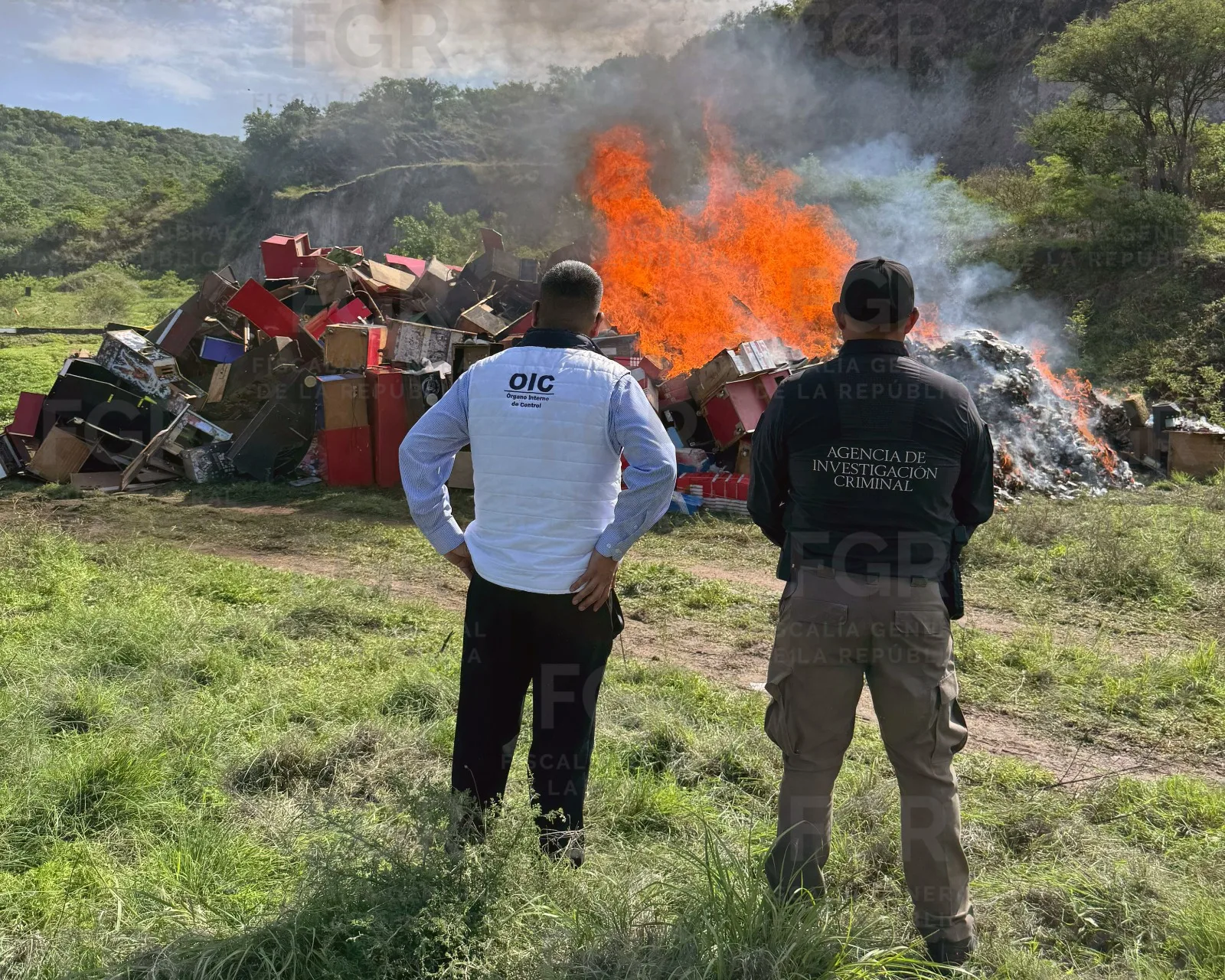FGR incinera más de 600 kilos de drogas y destruye máquinas tragamonedas en Guanajuato - imagen 2