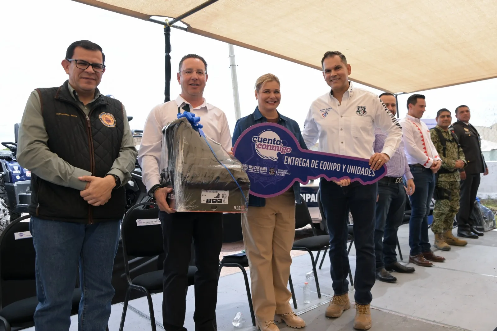 Maru Campos entrega patrullas, cuatrimotos y uniformes a policías de la región de Guachochi - imagen 5