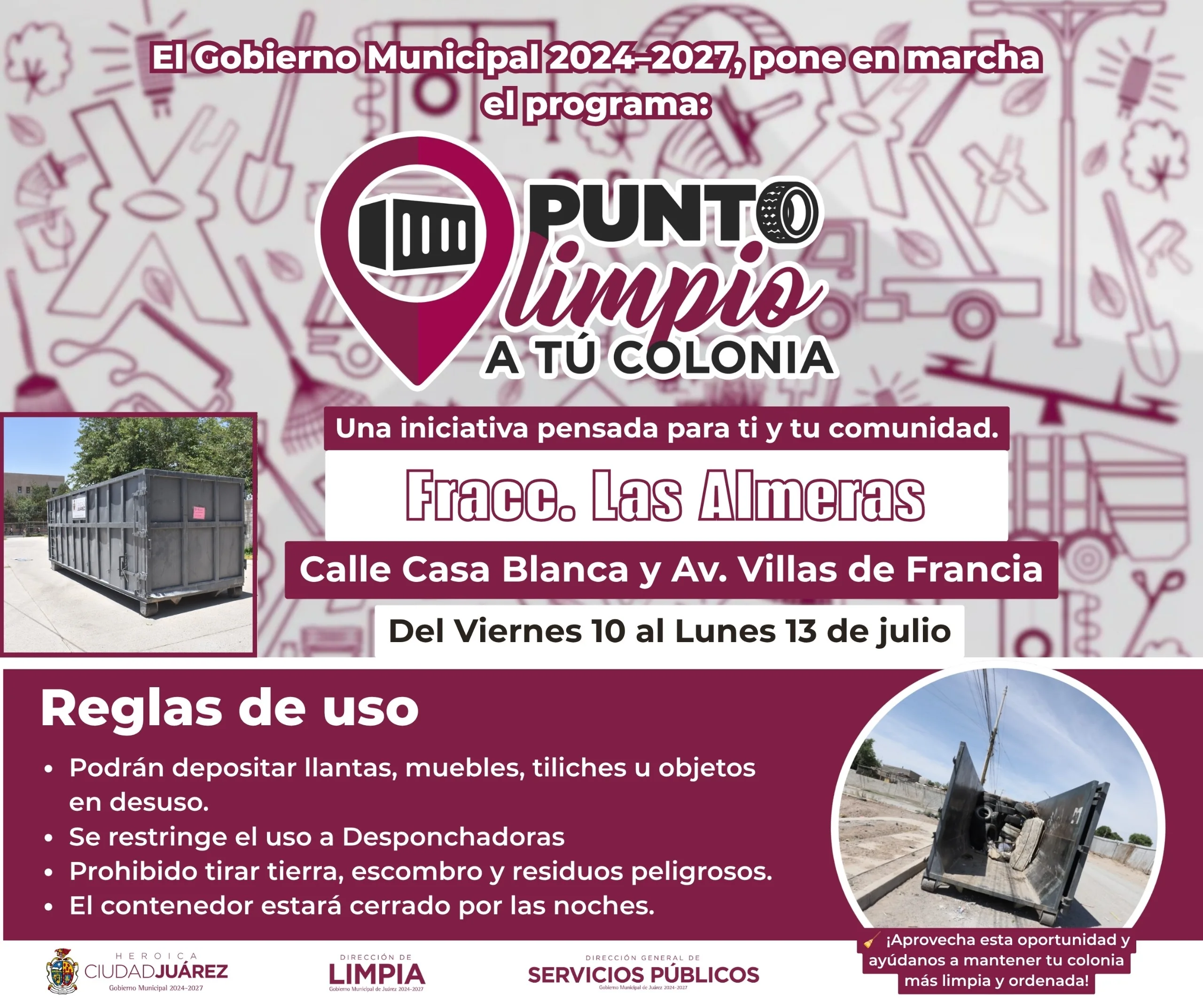 Instalan contenedores del programa Punto Limpio en Praderas del Sol, Las Almeras y Flores Magón - imagen 1