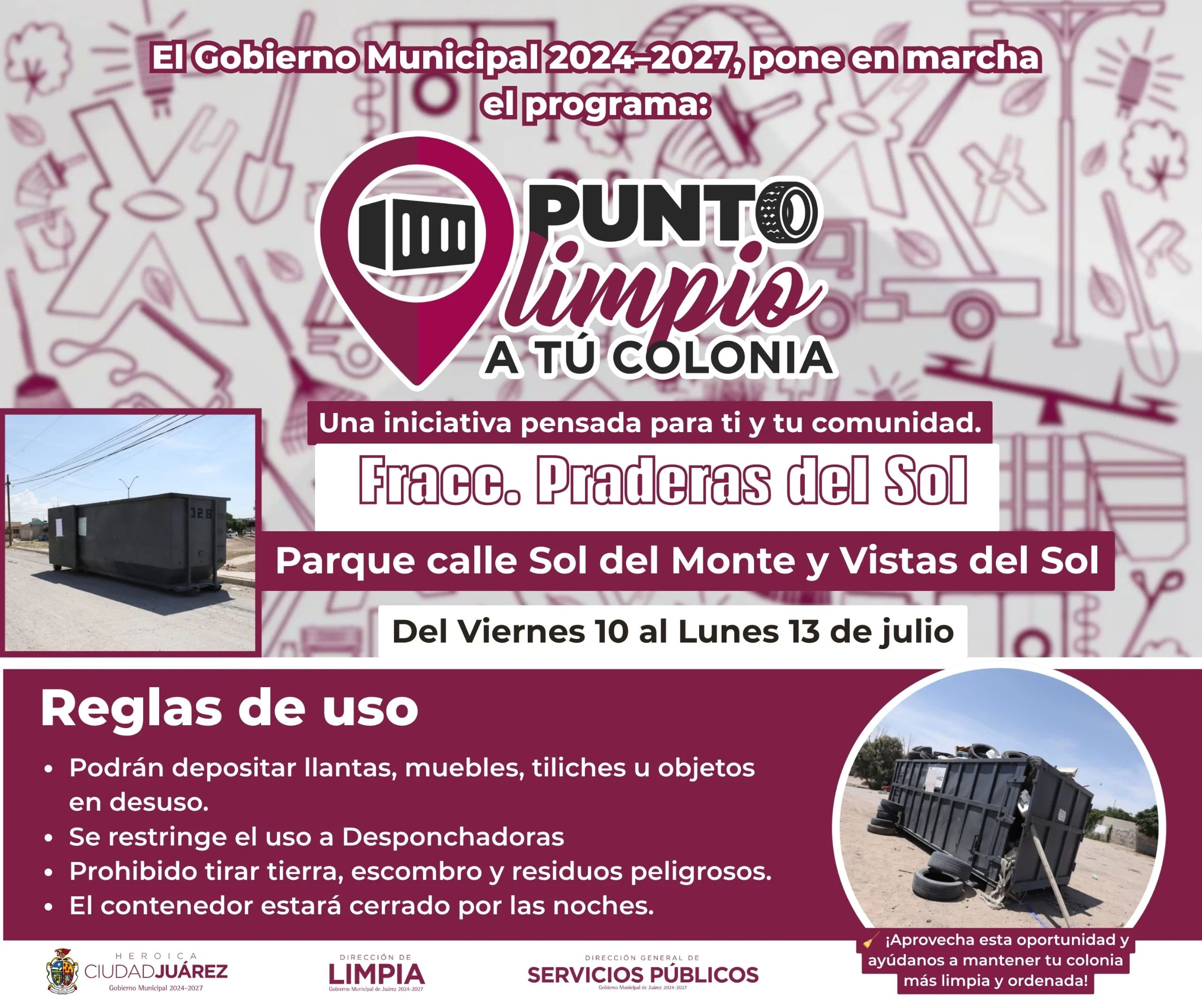 Instalan contenedores del programa Punto Limpio en Praderas del Sol, Las Almeras y Flores Magón - imagen 2