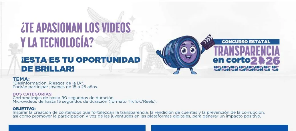Concurso Transparencia en Corto 2026 invita a jóvenes de Chihuahua a crear microvideos sobre riesgos de la IA - imagen 1