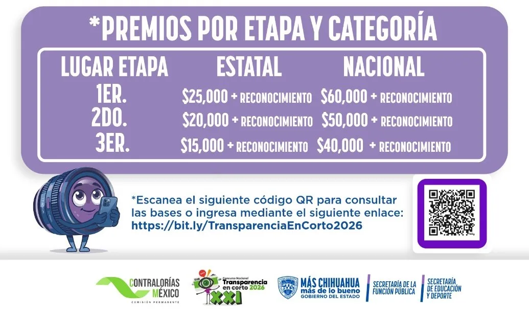 Concurso Transparencia en Corto 2026 invita a jóvenes de Chihuahua a crear microvideos sobre riesgos de la IA - imagen 2