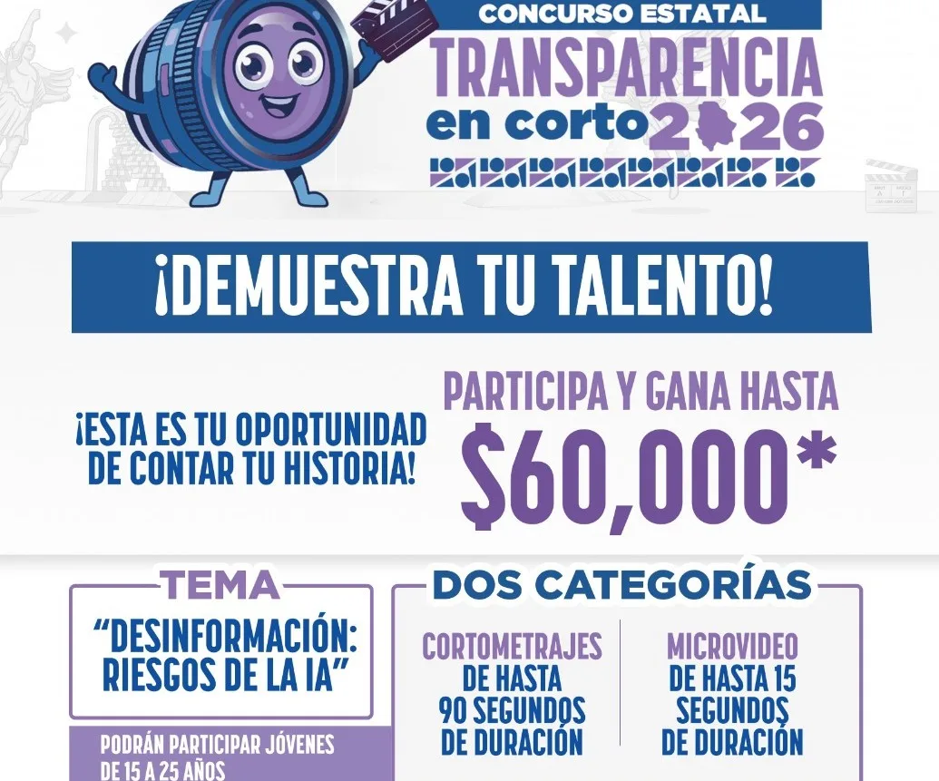 Concurso Transparencia en Corto 2026 invita a jóvenes de Chihuahua a crear microvideos sobre riesgos de la IA - imagen 3