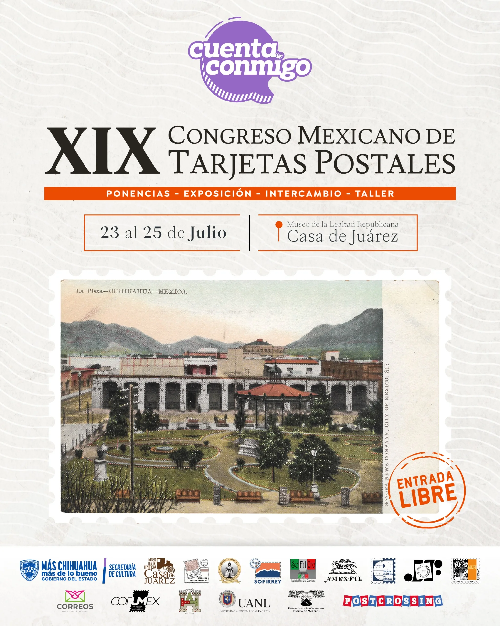 Chihuahua acogerá el XIX Congreso Mexicano de Tarjetas Postales del 23 al 25 de julio de 2026 - imagen 1