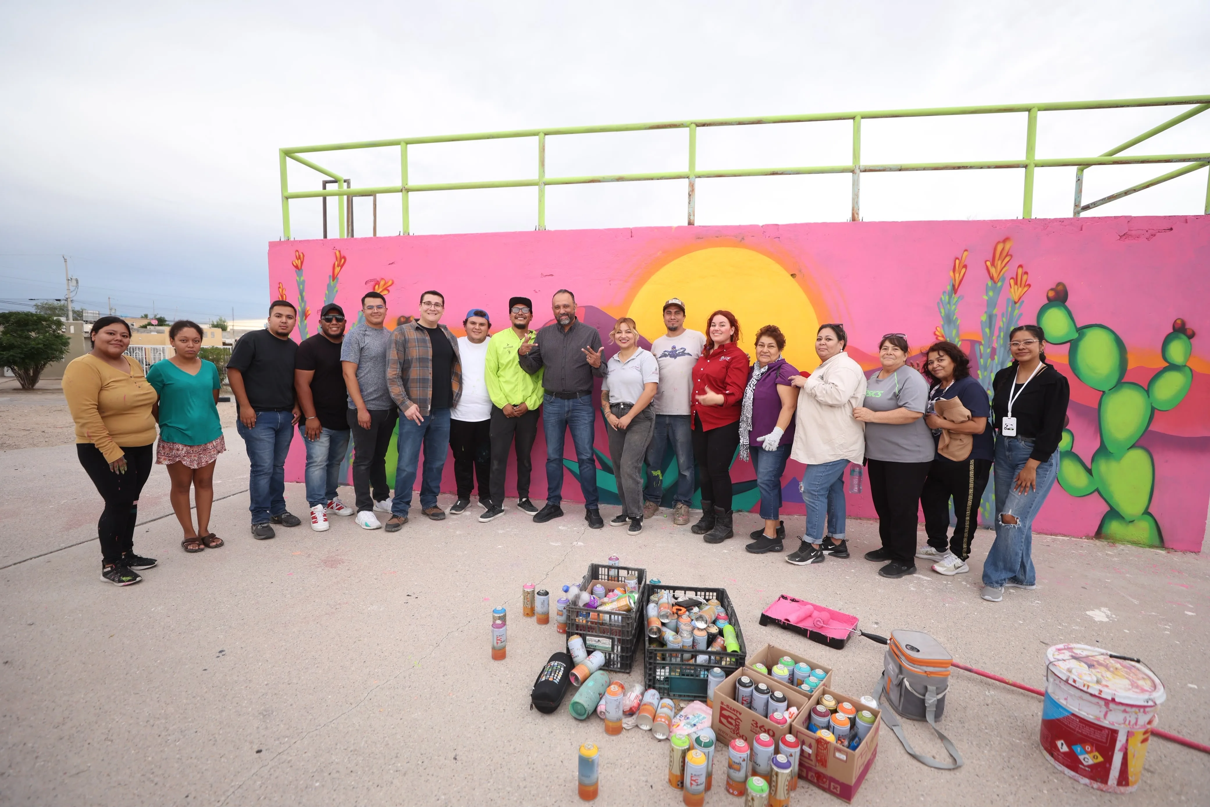 Avanza la rehabilitación del parque Mujer Tepehuana con murales y reforestación en Juárez - imagen 8