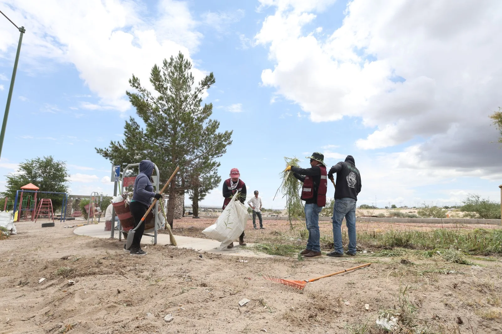 IPACULT lidera limpieza y rehabilitación de parques en Lomas del Valle dentro de programa Juárez Amanece Limpio - imagen 3