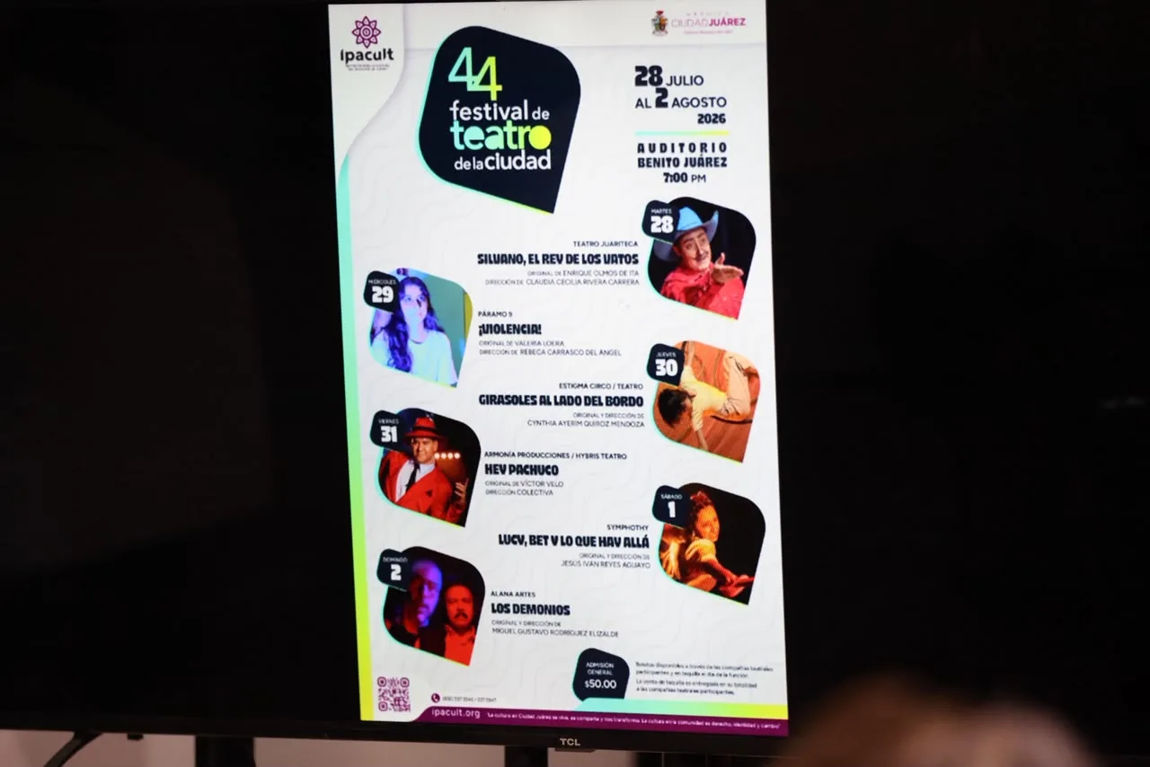 Festival de Teatro de Ciudad Juárez celebra su 44ª edición con seis obras del 28 de julio al 2 de agosto - imagen 2